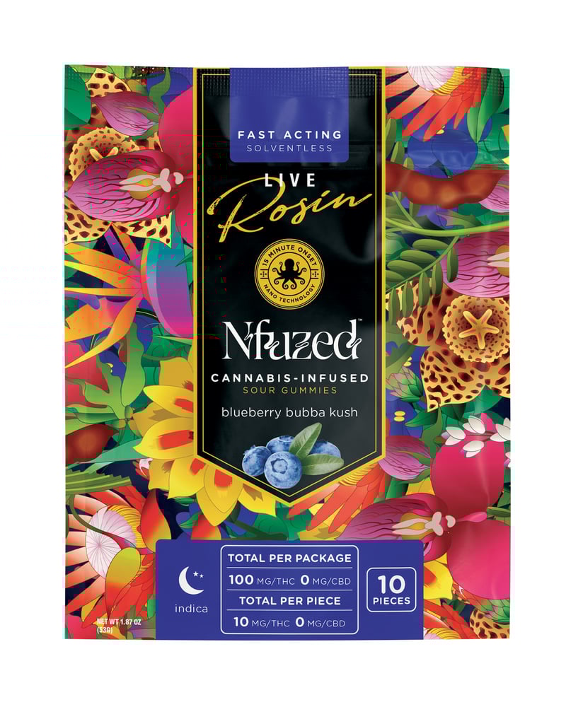 Fast Acting - Blueberry Bubba Kush - Indica [10pk] (100mg)