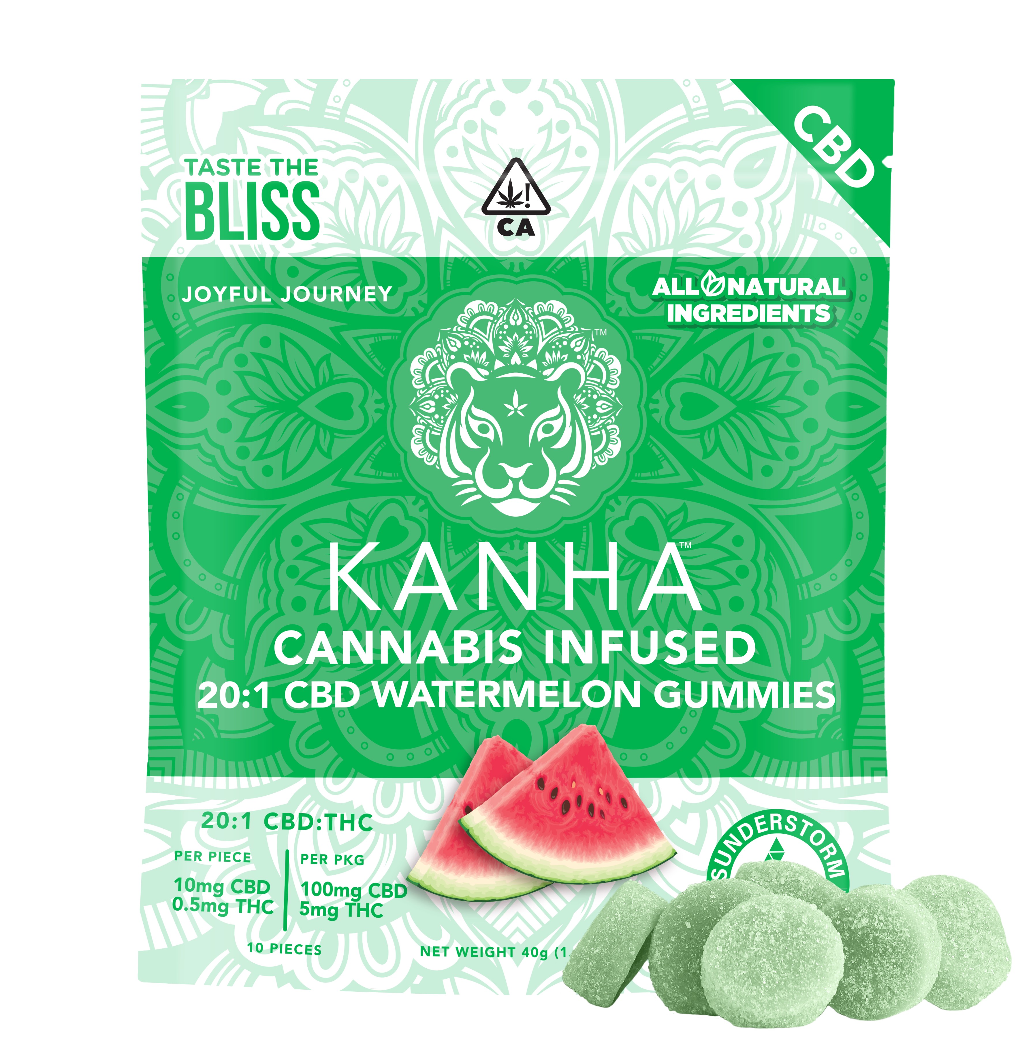 20:1 Watermelon [10pk] (200mg CBD/10mg THC)
