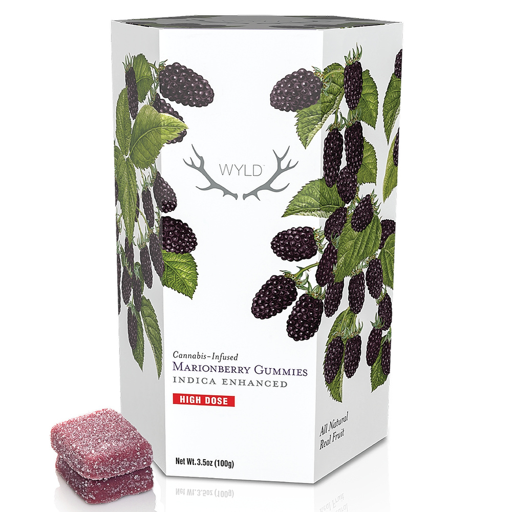*High Dose* Marionberry Indica Enhanced Gummies | (1000mg X 50mg each)