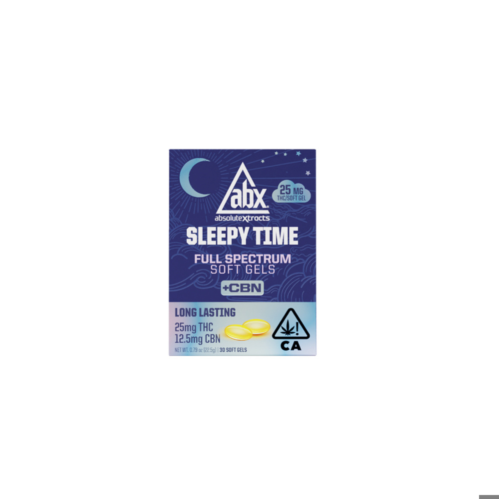 ABX - 25mg Sleepy Time Hash Rosin + CBN Soft Gels - 30ct