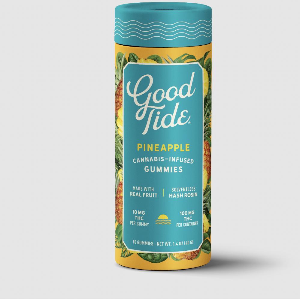 Pineapple Single-Strain Hash Rosin Gummies | Uplifting | 100mg