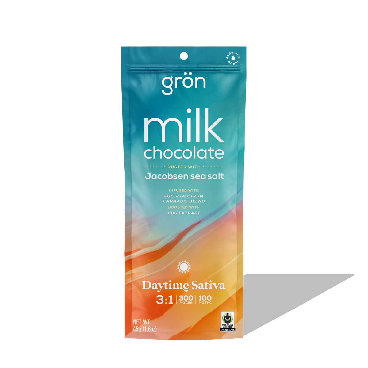 3:1 Milk Chocolate w/ Sea Salt - Daytime Sativa (300mg CBG:100mg THC) (30mg:10mg each)