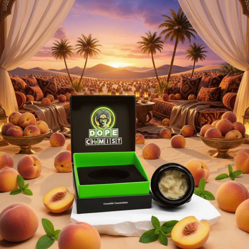 Dope Chemist | Moroccan Peaches | 1g Live Hash Rosin | 91.36%TAC