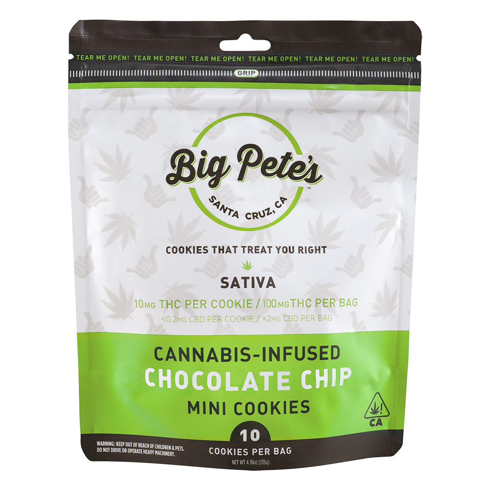 Chocolate Chip Sativa (10mg) Big Pete's Treats Mini Single Cookie