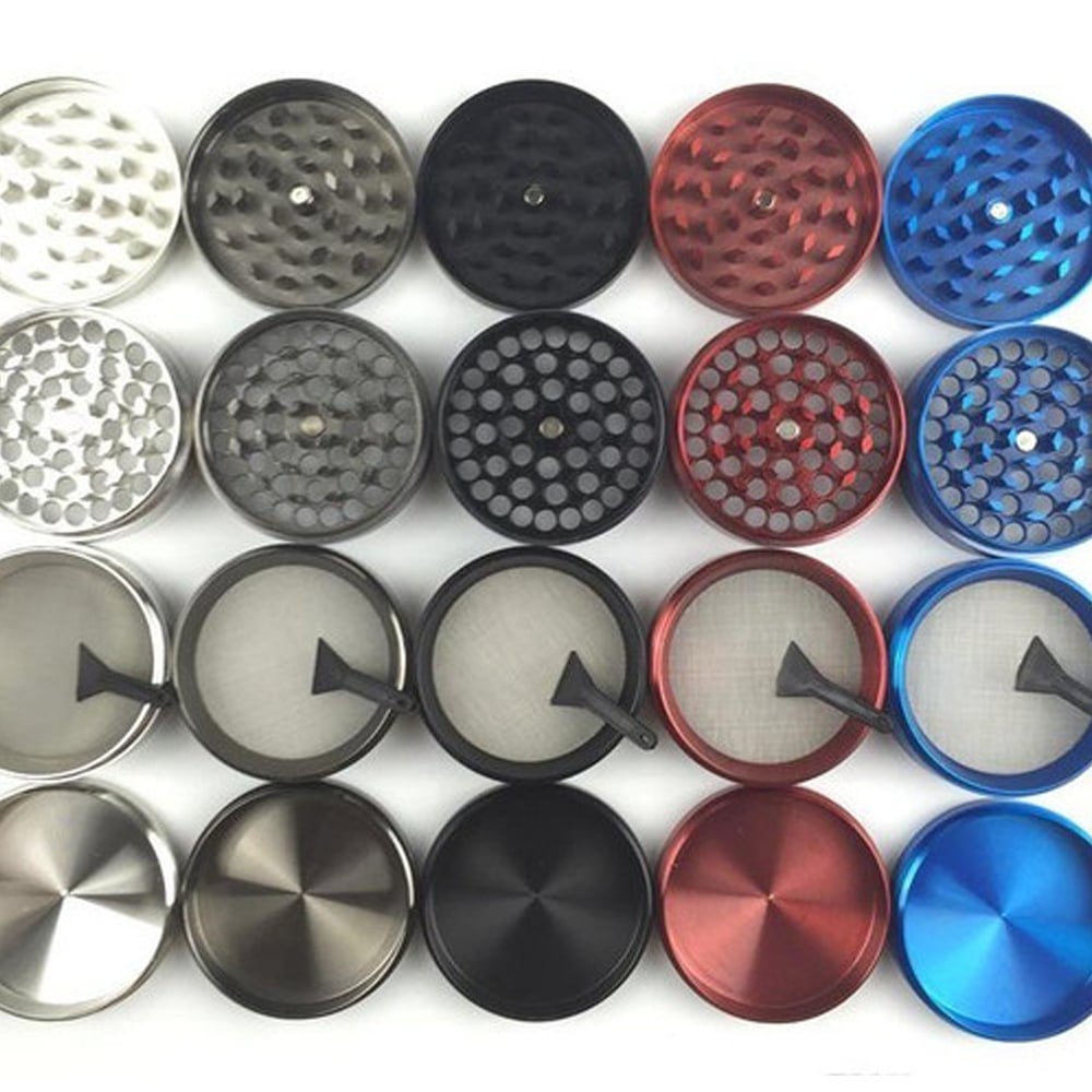 LuvBuds 4 Piece Zinc Grinder - Assorted Colors [63mm]
