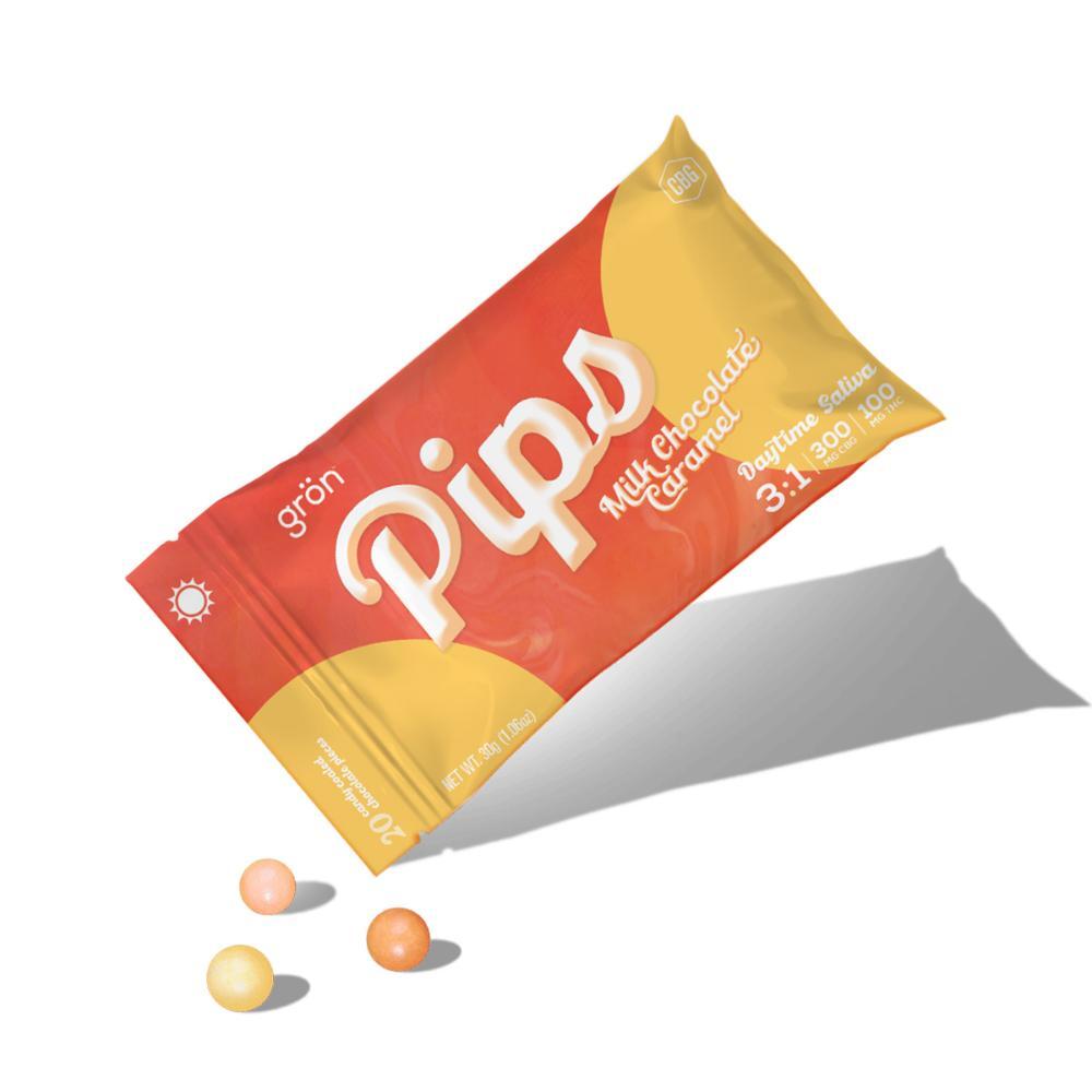 3:1 Milk Chocolate Caramel Pips - Daytime Sativa (300mg CBG / 100mg THC)