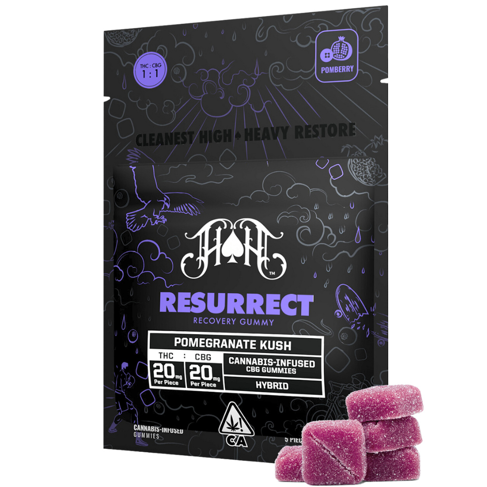 Pomegranate Kush | Hybrid - Resurrect RCS CBG Recovery Gummy