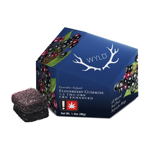 Elderberry 2:1 CBN + Indica Enhanced Gummies | 100mg THC:50mg CBN