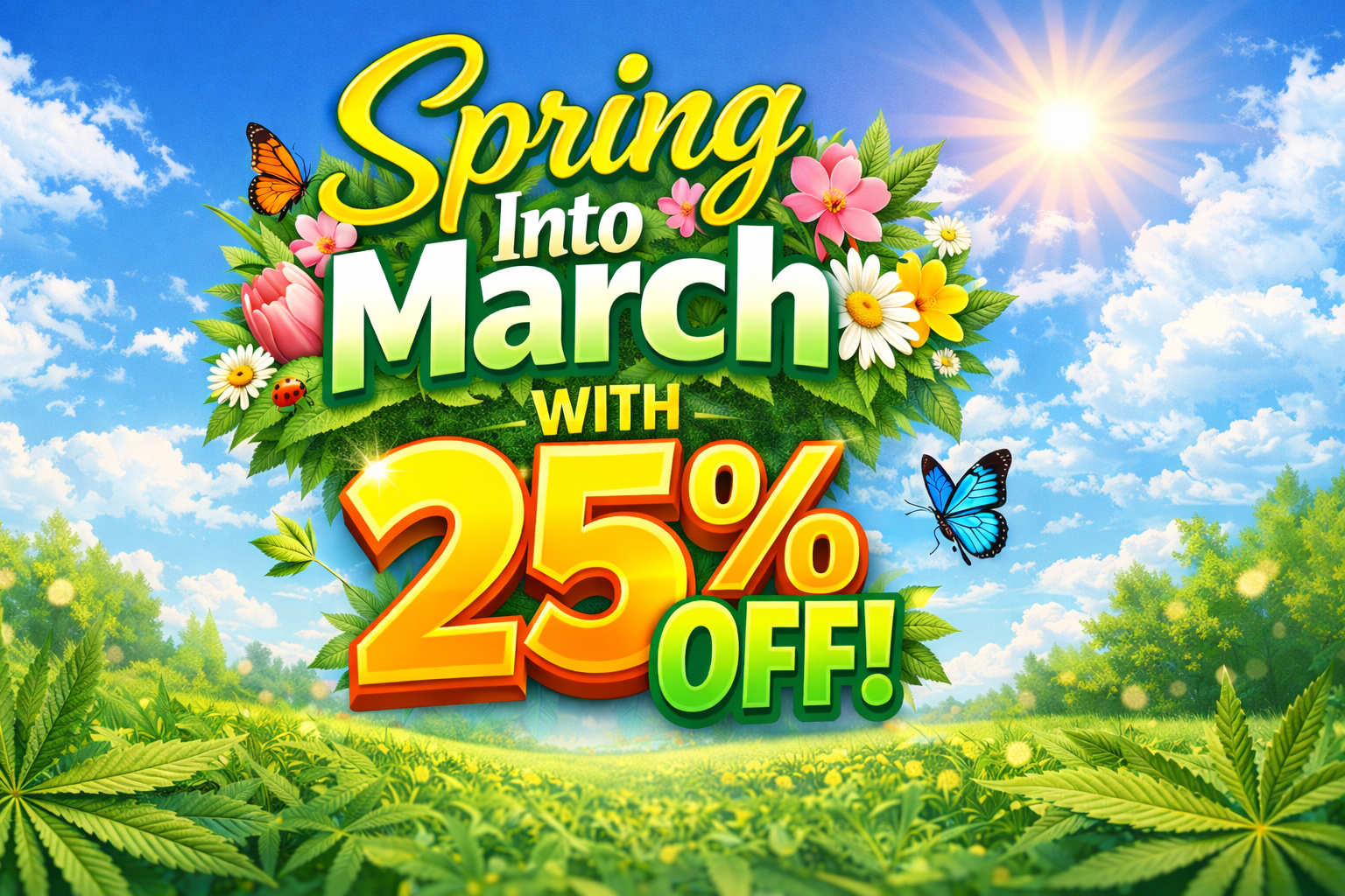 Spring Into March With 25% OFF! special