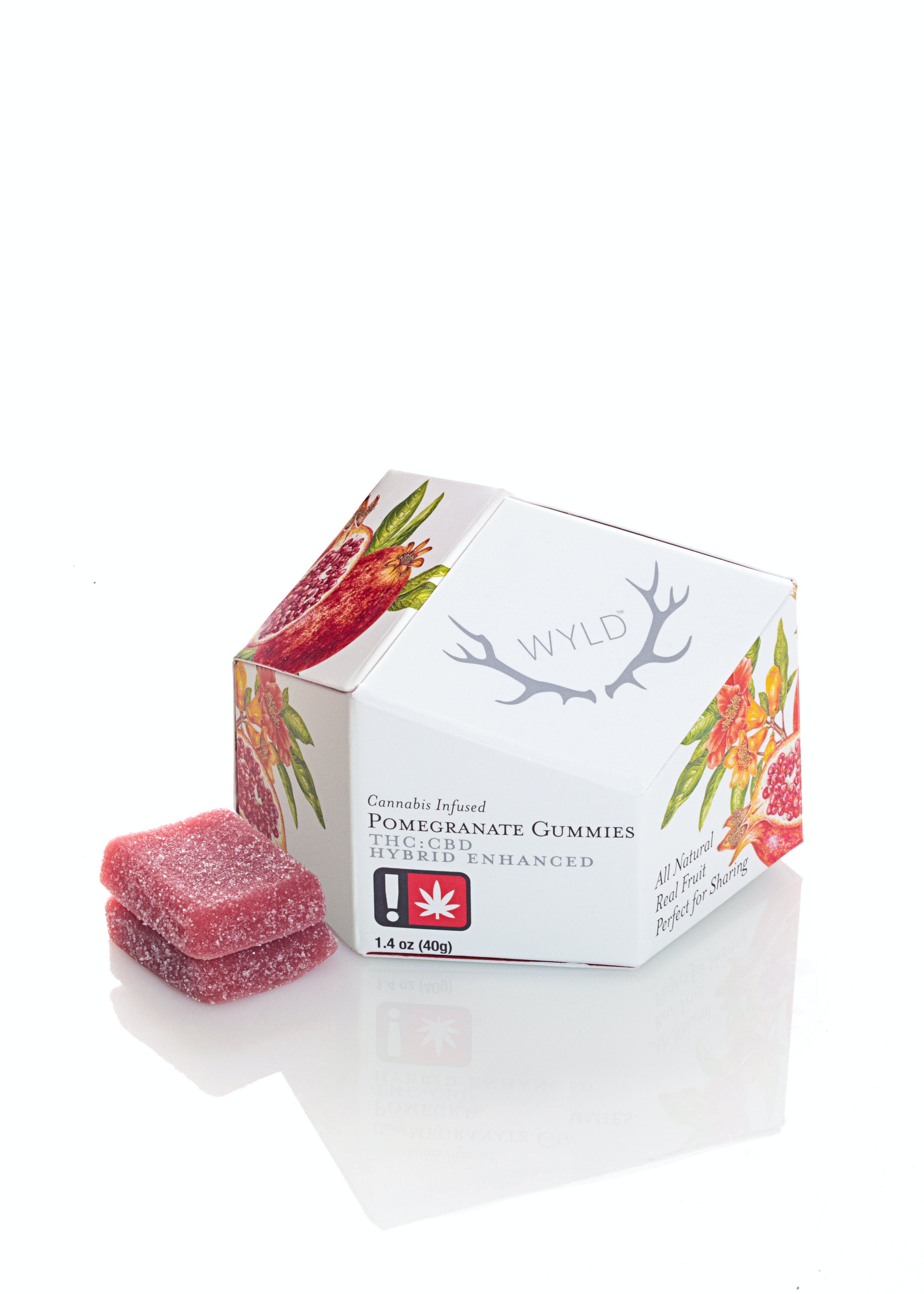1:1 Pomegranate [10pk] (100mg CBD/100mg THC)
