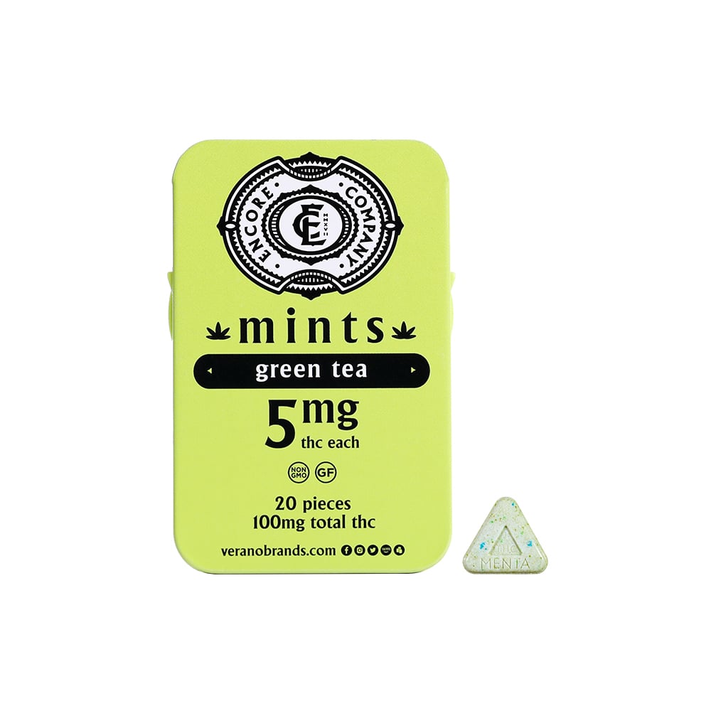 Green Tea [20pk] (100mg) Encore Edibles Mints Jane