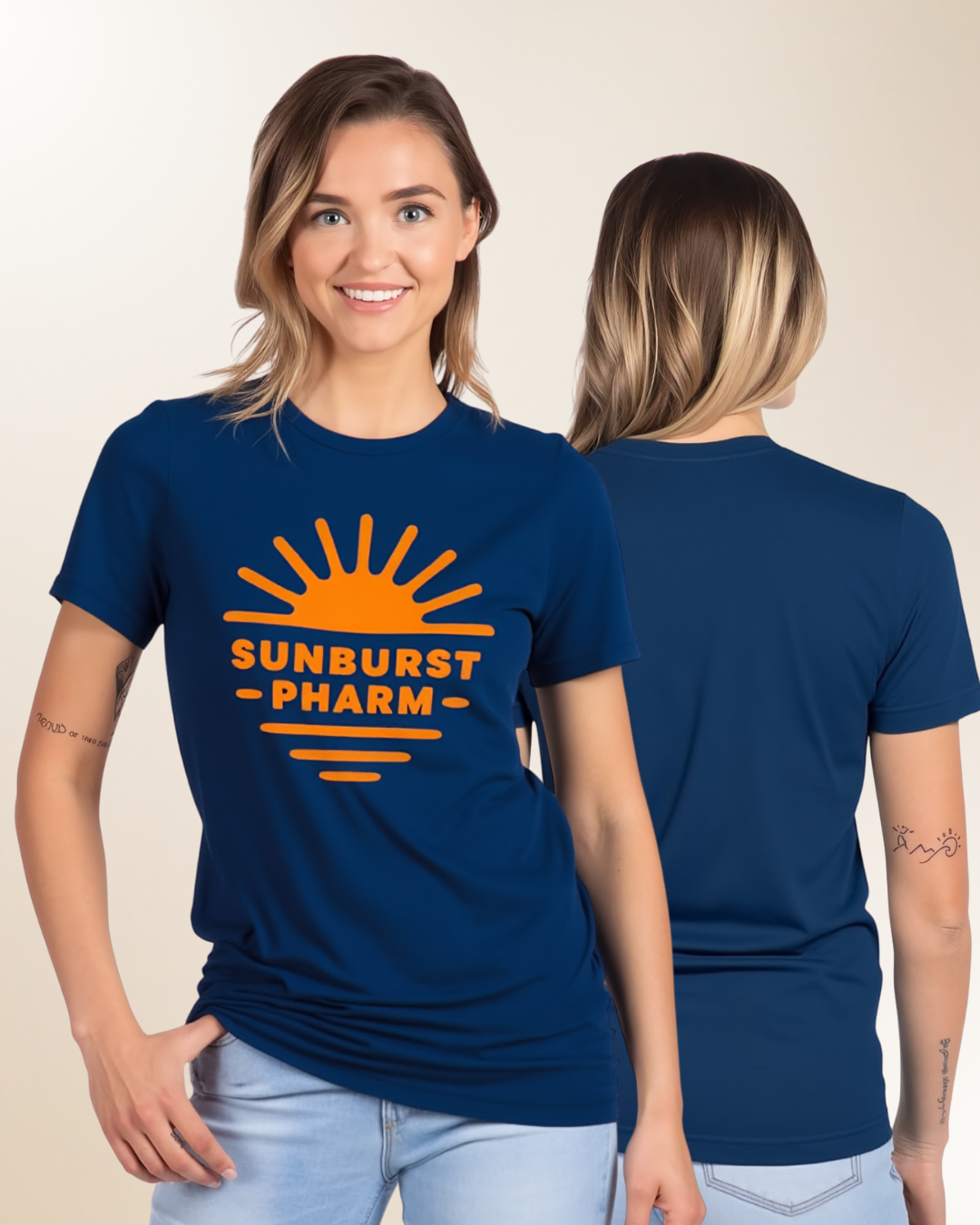 2025 Fitted Sunburst T-Shirt - Blue [L]