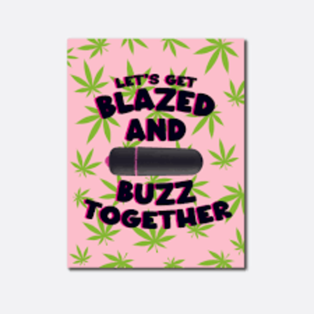 Blazed And Buzz Bullet Vibrator Greeting Card Accessories