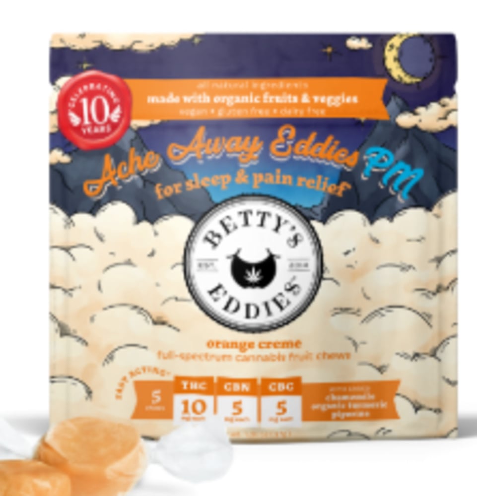 Ache Away Eddies PM Orange Creme [5pk] (50mg THC/25mg CBN/25mg CBC)