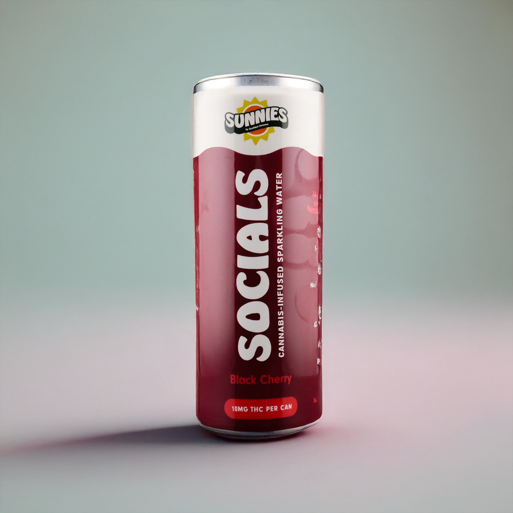 Socials - Black Cherry Sparkling Water - 10mg