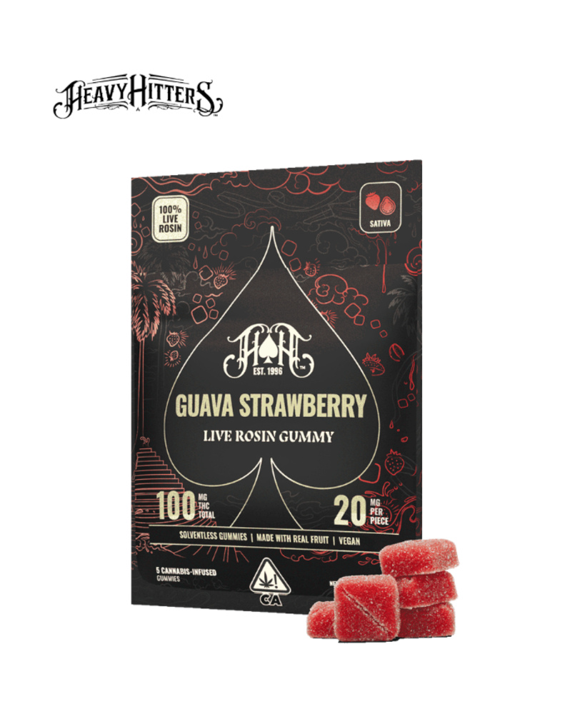 GUAVA STRAWBERRY 100MG 5 PACK ROSIN GUMMIES