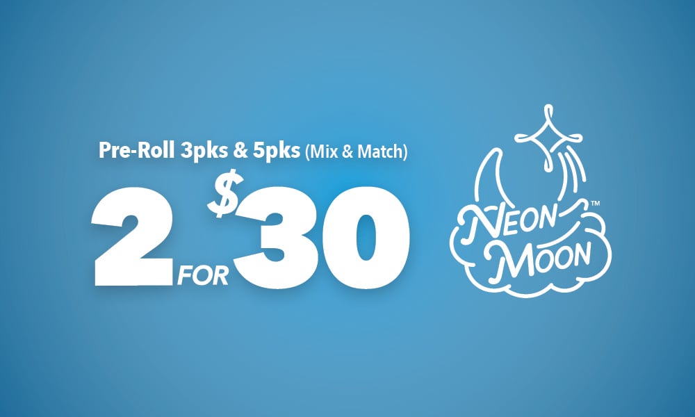 2 for $30 Neon Moon 3pk & 5pk Prerolls special photo