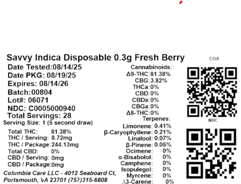 Kick Back - Fresh Berry [300mg]