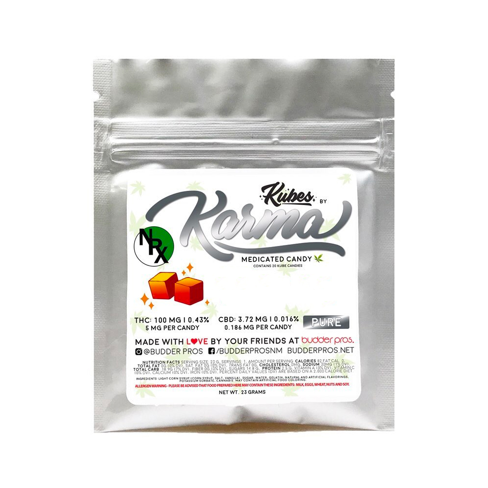 Blackberry (100mg) Budder Pros Karma Kubes Gummies Jane
