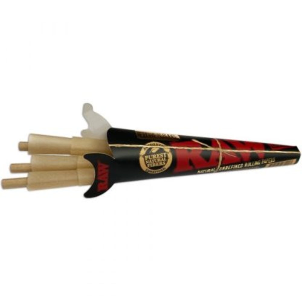RAW - Black Classic Cones - 1 1/4 - 6pk