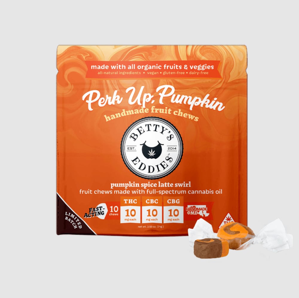 Perk Up, Pumpkin Spice Latte Swirl [10pk] (100mg THC/100mg CBC/100mg CBG)