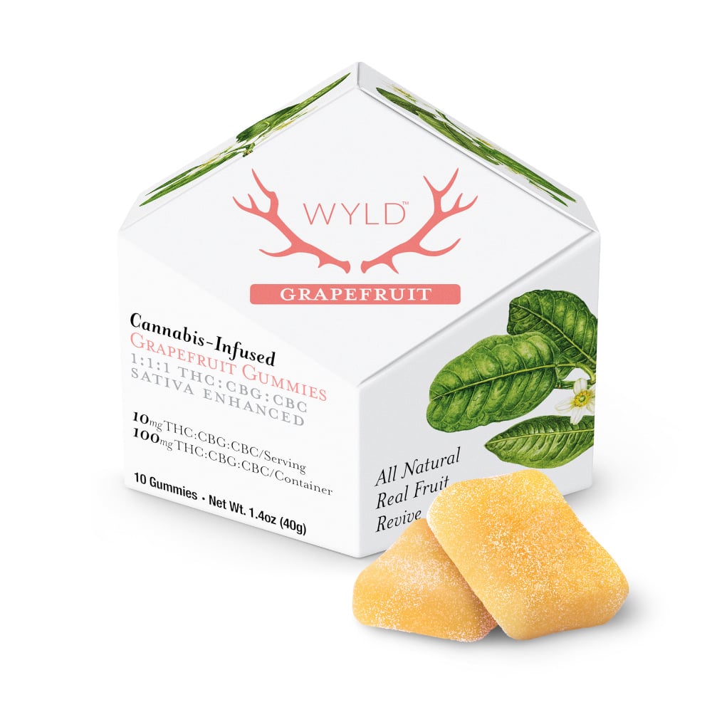 Grapefruit 1:1:1 CBG:CBC + Sativa Enhanced Gummies | 100mg THC:CBG:CBC