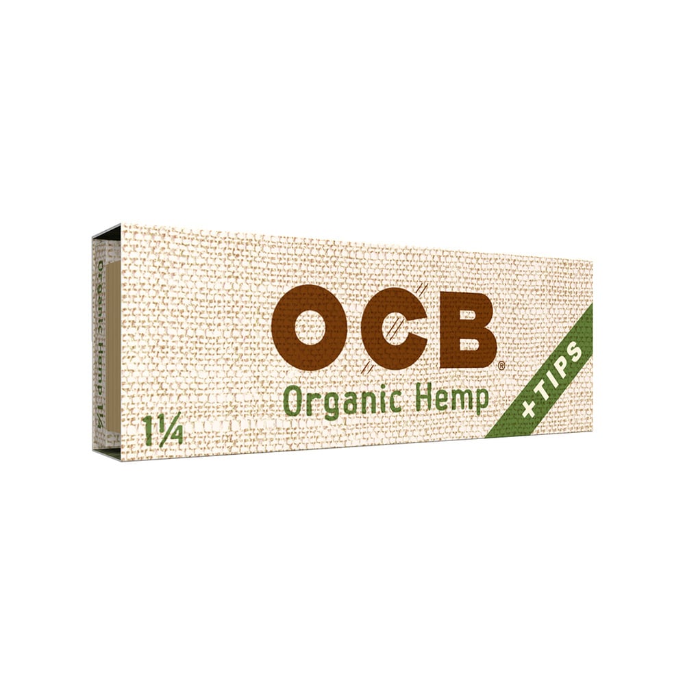 ® Organic Hemp Rolling Papers + Tips - 1 1/4 [50 leaves + 50 tips]
