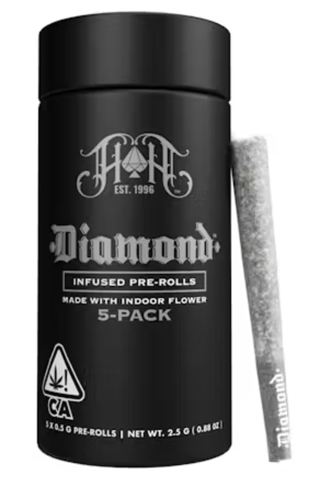 Cookies n Chem | Indica - Diamond THCA-Infused Pre-Rolls - 2.5G 5-Pack