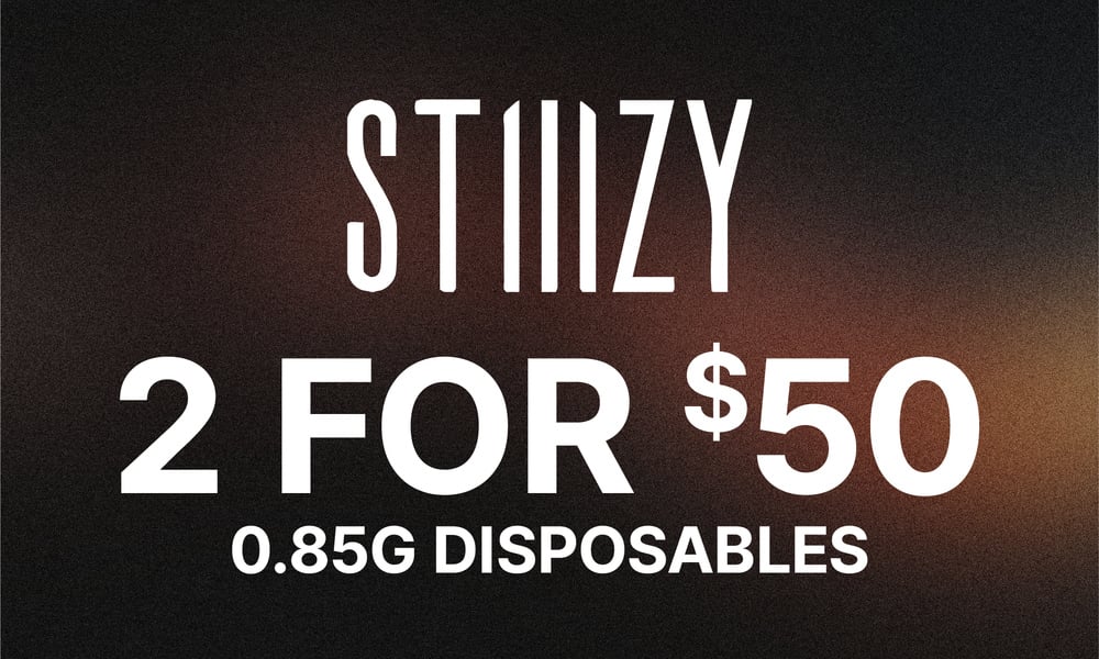 2 for $50 .85g Stiiizy Disposables special