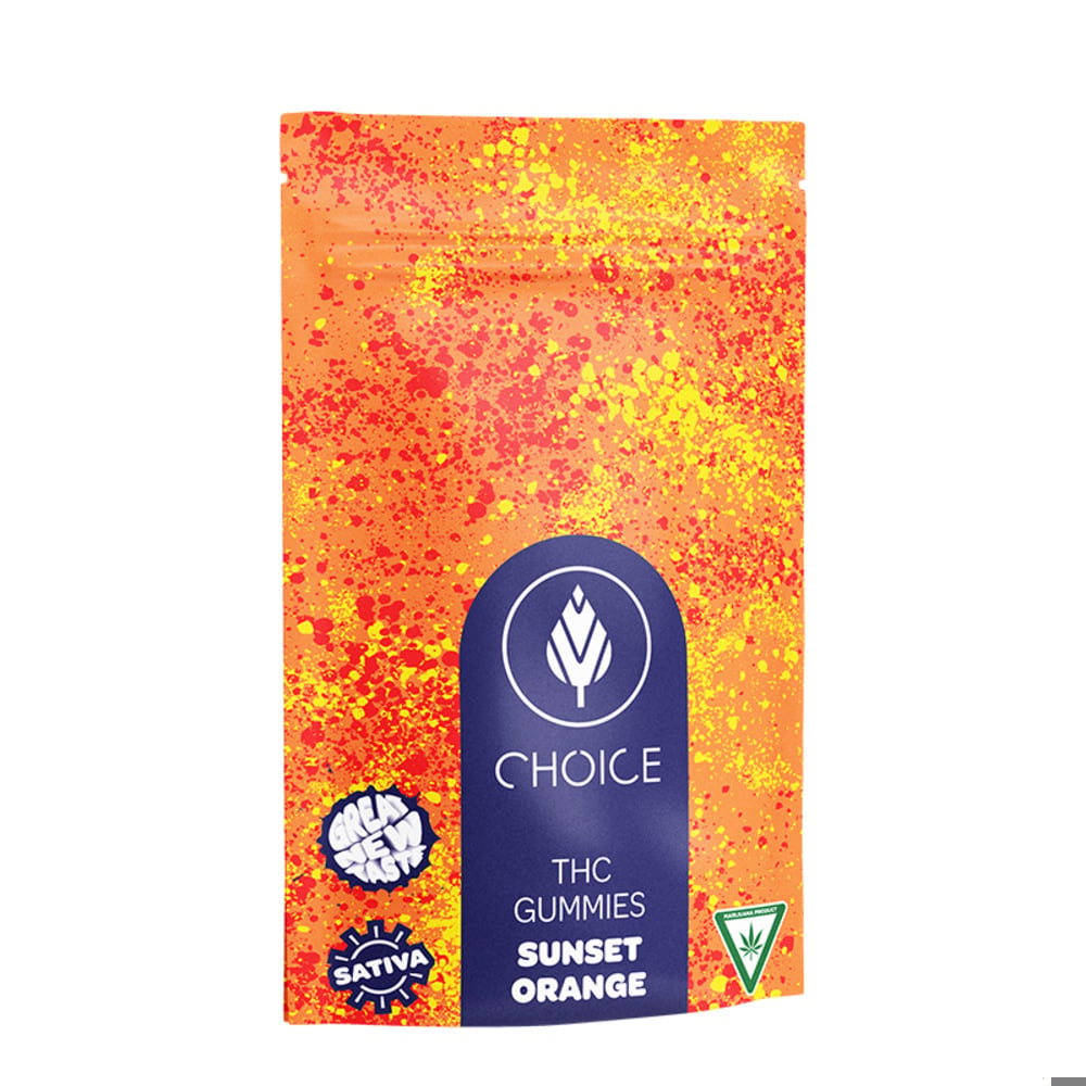 Choice Chews - Sunset Orange Sativa Gummies (100mg 20pk)