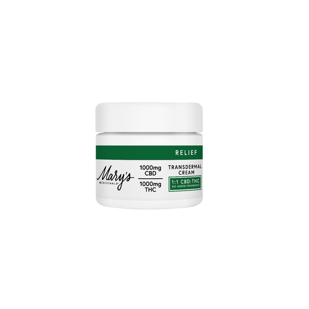 1:1 Relief Cream - No Fragrance Added [2fl oz] (1000mg CBD/1000mg THC)