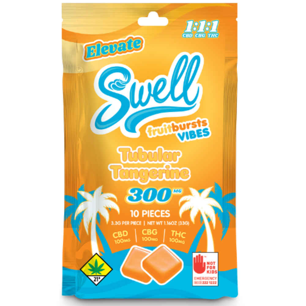 Elevate Vibes - Tubular Tangerine [10pk] (100mg THC/100mg CBD/100mg CBG)
