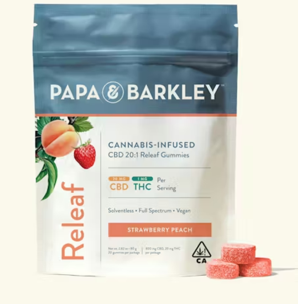 20:1 Strawberry Peach Releaf [20pk] (400mg CBD/20mg THC)