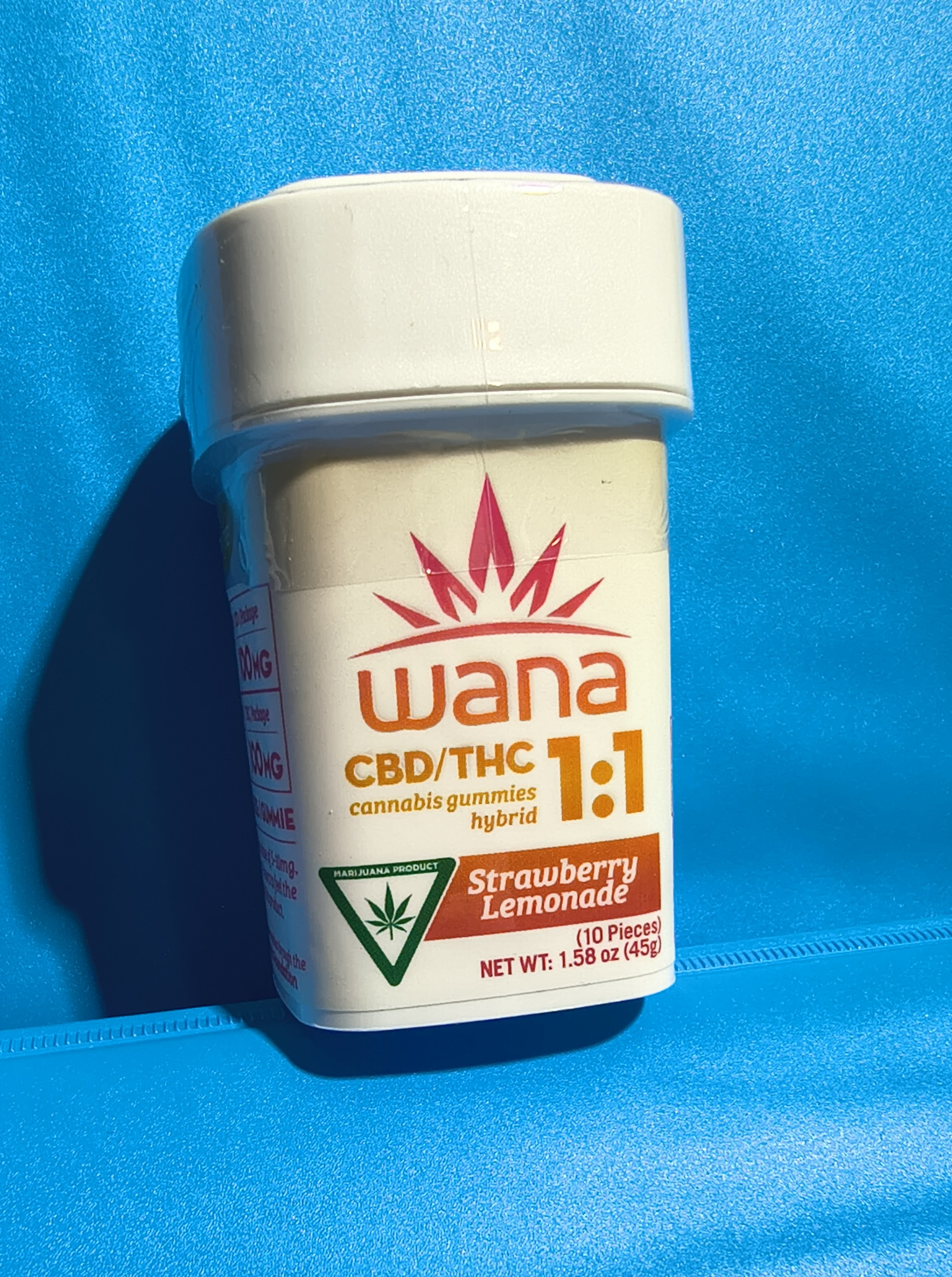 Wana - Strawberry Lemonade 100mg 1-1 CBD to THC Gummies