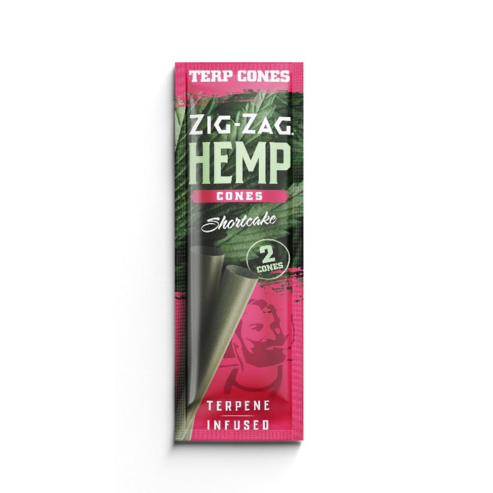 Zig Zag Terpene Infused Hemp Cones | 2 Cones per Pack | Shortcake