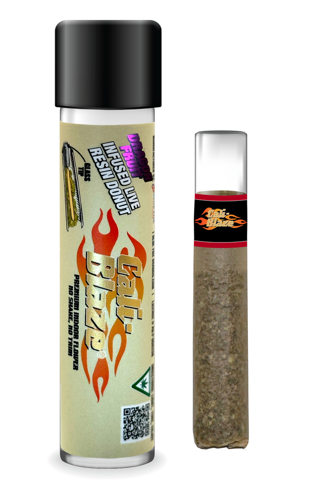 Cali-Blaze - Dragon Fruit - Donut Infused Pre-Roll - Sativa - 1.2g