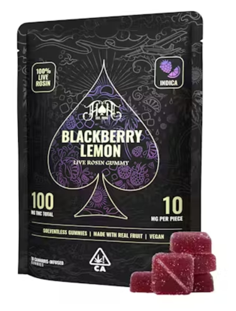 Blackberry Lemon | Indica - Live Rosin Gummies - 100mg THC