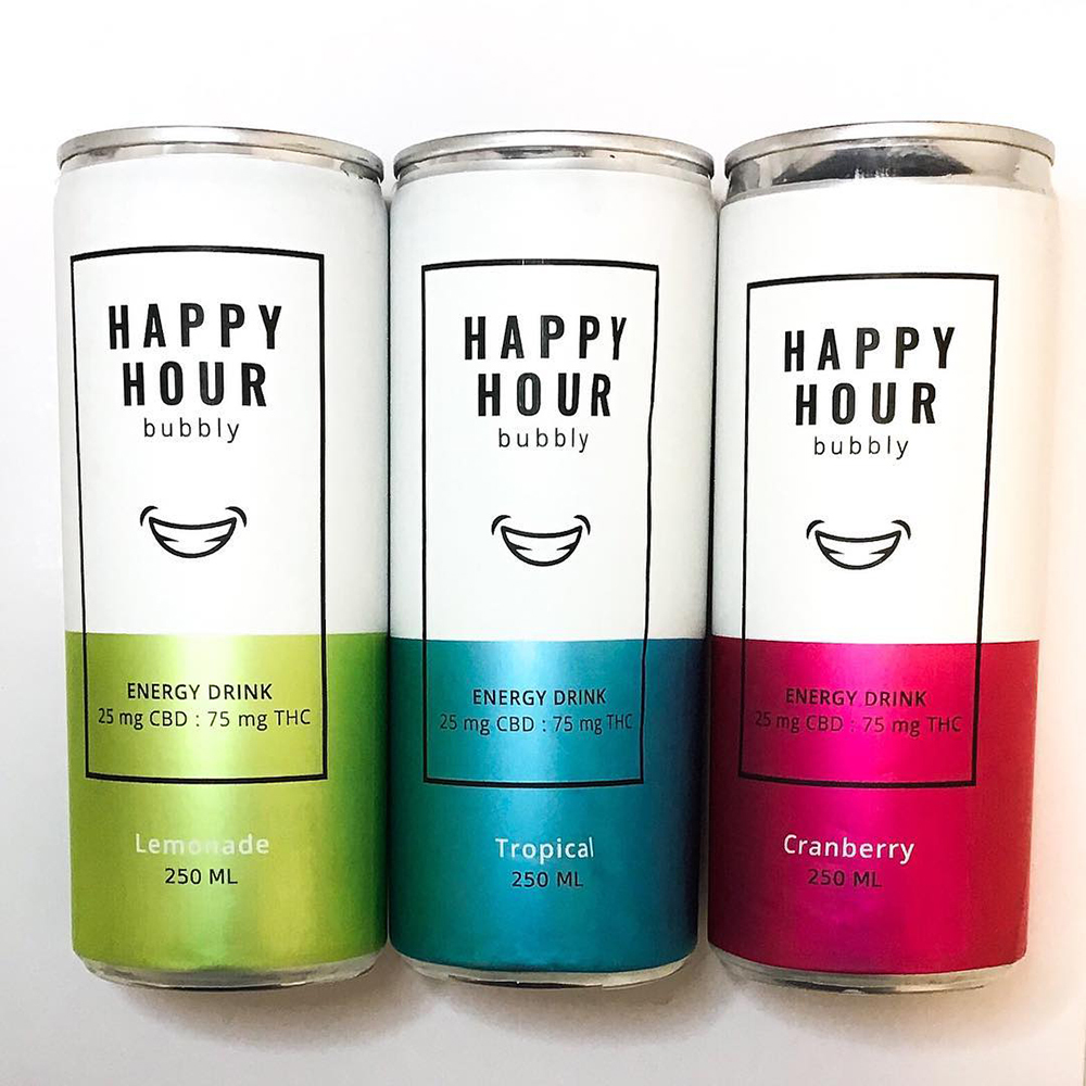 Cranberry (25mg CBD/75mg THC) Happy Hour Bubbly Energy Drink Jane