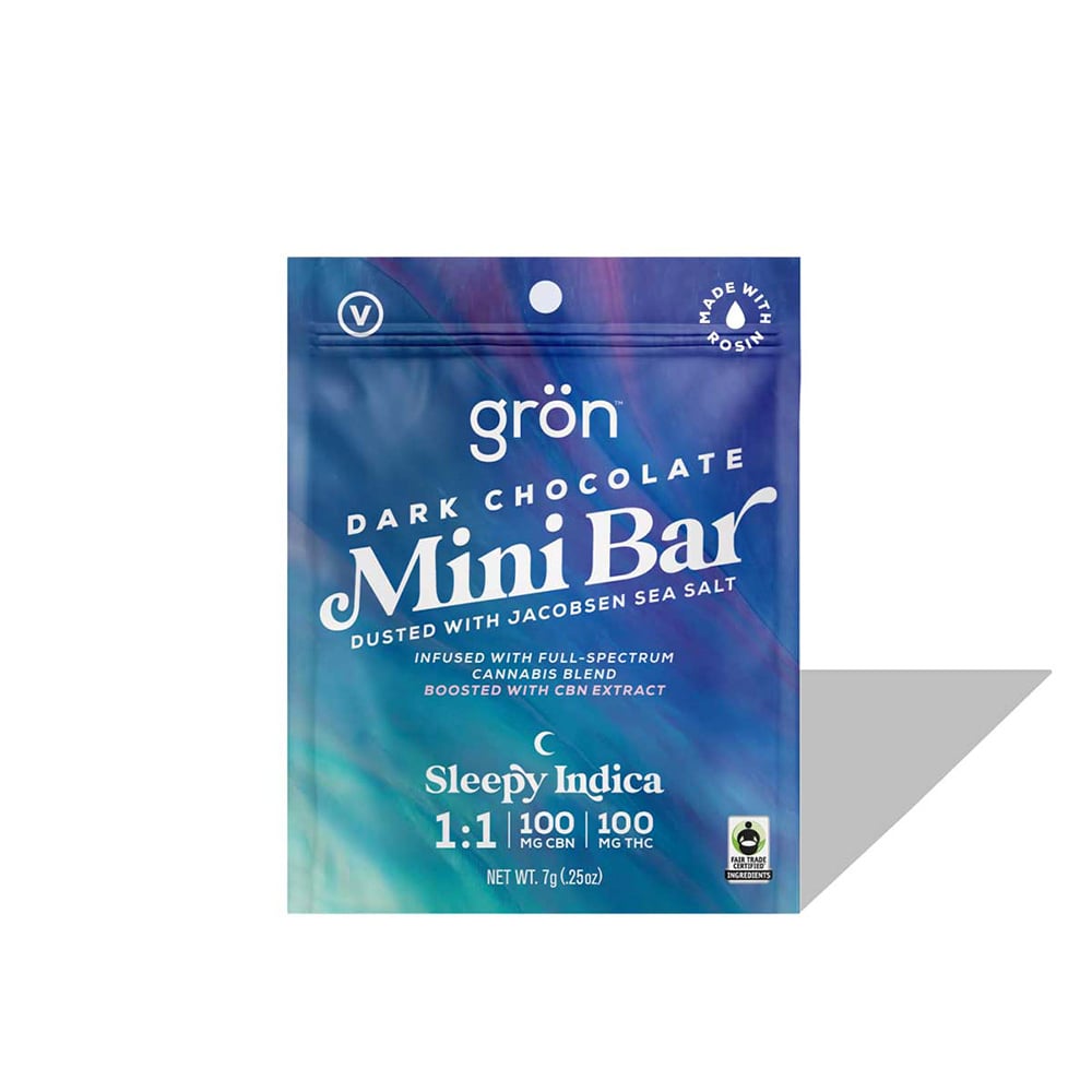1:1 Dark Chocolate w/ Sea Salt Mini Bar - Sleepy Indica  (100mg THC/100mg CBN)