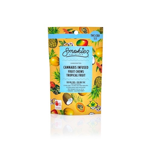 1:1 Tropical Fruit [10pk] (100mg CBD/100mg THC)