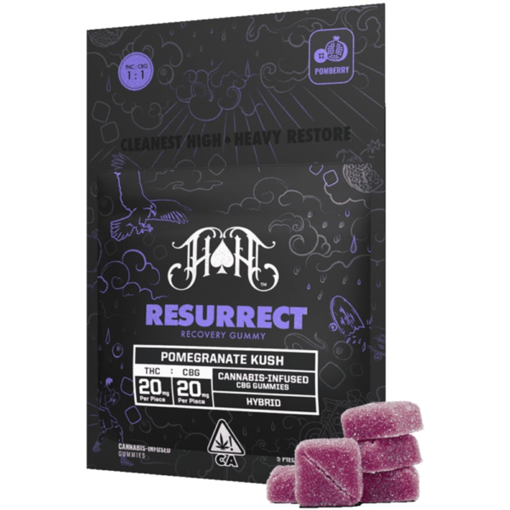Pomegranate Kush | Hybrid - Resurrect RCS CBG Recovery Gummy Pomegranate Kush | Hybrid - Resurrect RCS CBG Recovery Gummy