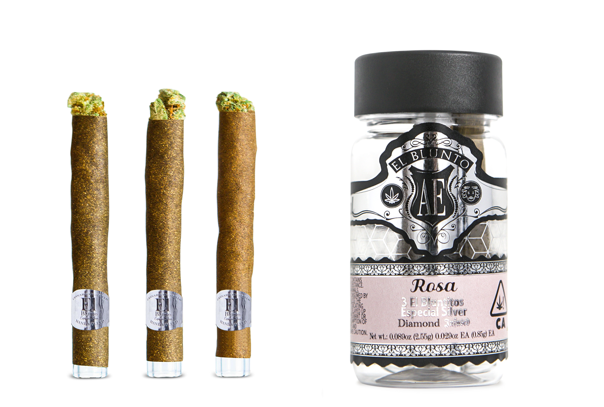 El Bluntito Especial Silver 3pk - Rosa | Hybrid | Diamond Infused [3 x .85g]