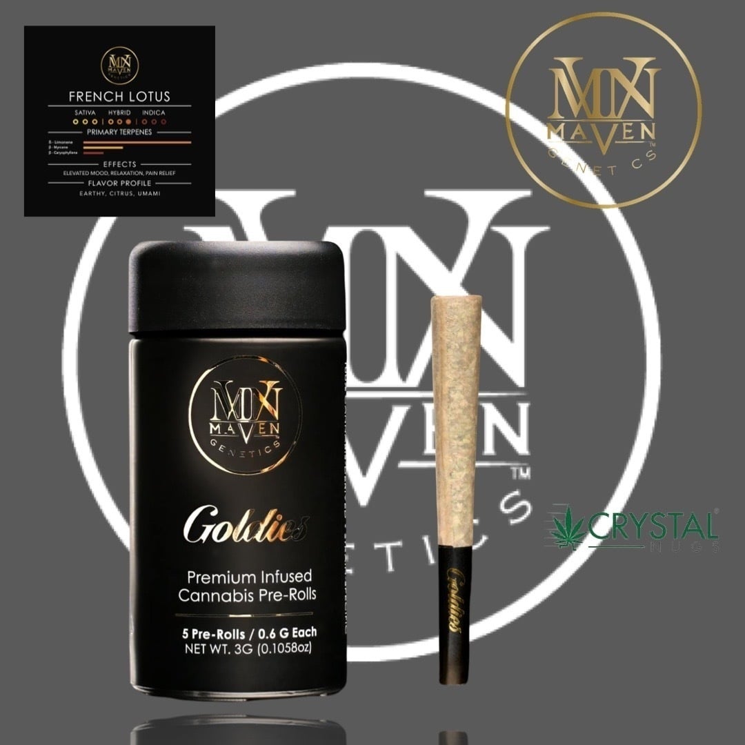 French Lotus Goldies Infused Pre-Rolls 5-Pack [3g]