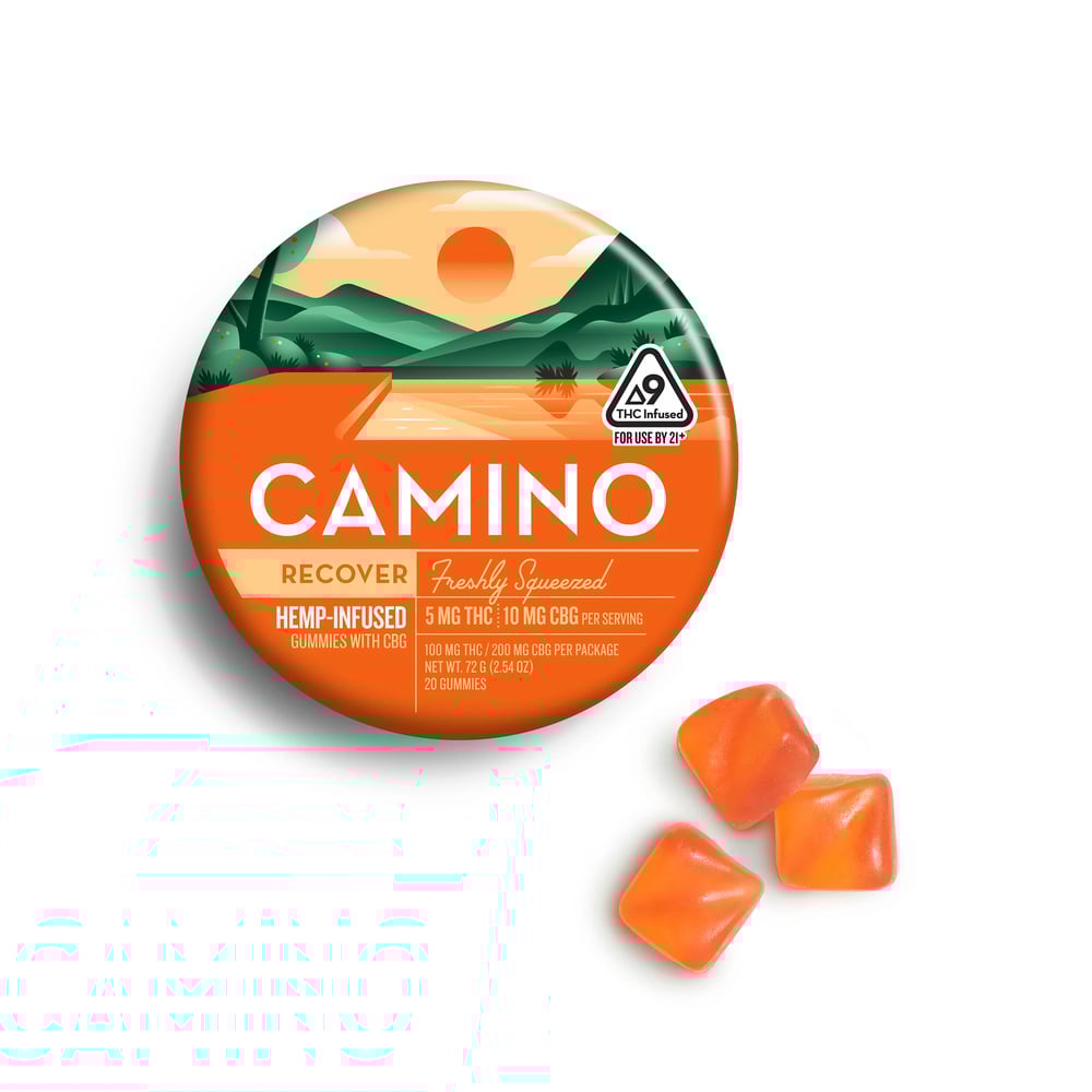 Camino - Hemp Derived - Freshly Squeezed 5mg THC 10mg CBG Gummies 20pk