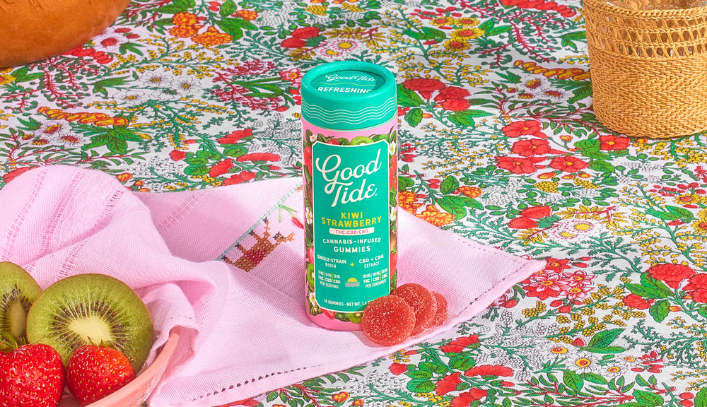 Good Tide | Kiwi Strawberry Live Rosin Gummies | 1:1:1 THC:CBD:CBG Refreshing | 10pk 100mg |