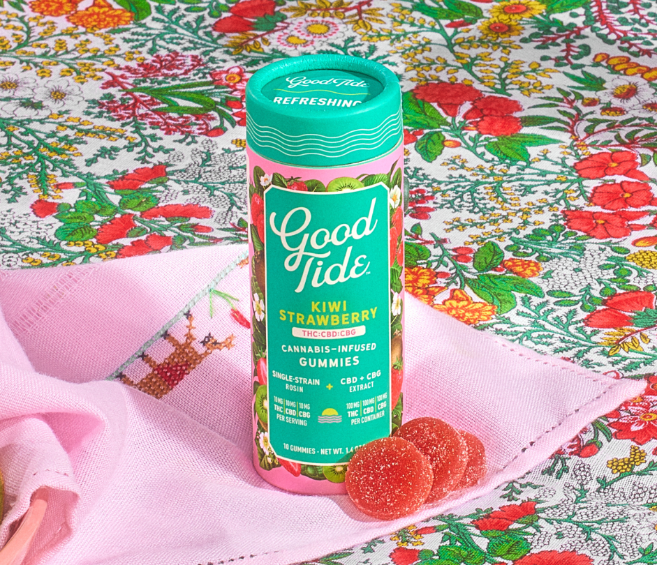 Kiwi Strawberry 1:1:1 CBD + CBG Single-Strain Rosin Gummies | Refreshing | 100mg