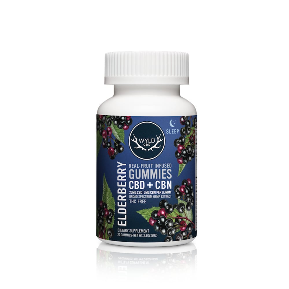 WYLD - Hemp-Derived Elderberry Gummies (25mg CBD 5mg CBN 20pk)