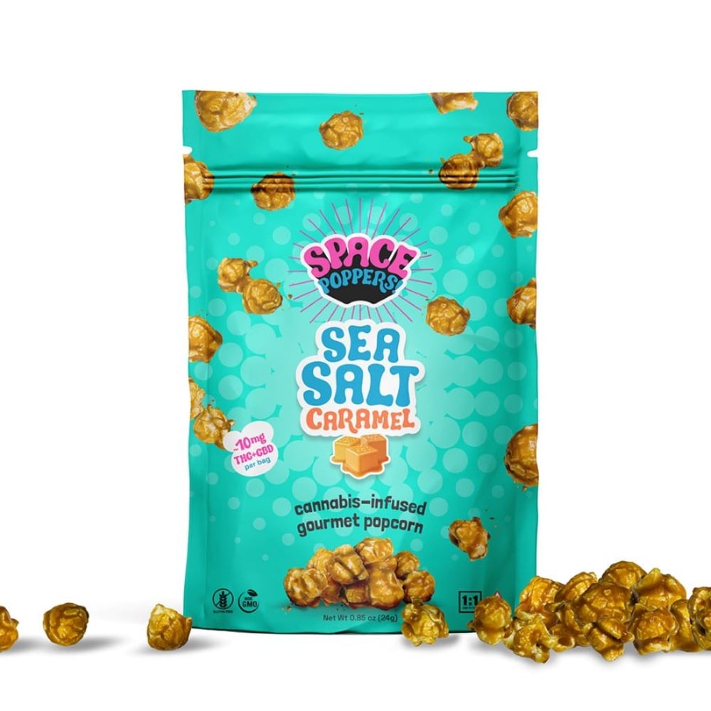 Space Poppers - Sea Salt Caramel 1:1 Infused Popcorn (10mg) Space Poppers - Sea Salt Caramel 1:1 Infused Popcorn (10mg)