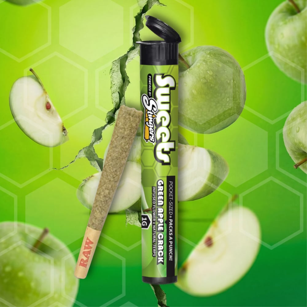 Stingers Sweets - Green Apple Crack Infused Pre-Roll (1g)