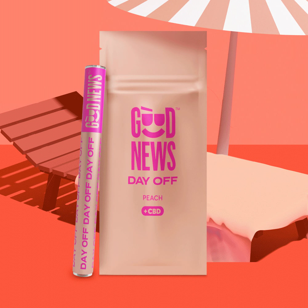 Good News - Day Off Peach - Disposable Vape - Hybrid - 500mg